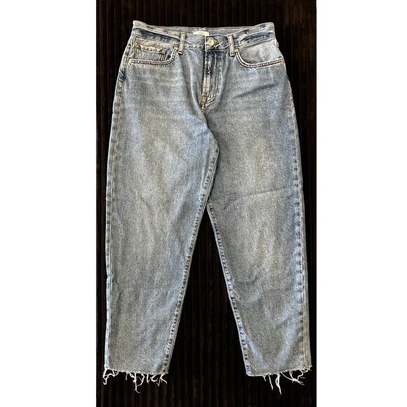 Forever 21 Size 12/31 Fringe Bottom High-Waisted Premium Jeans - Picture 1 of 4